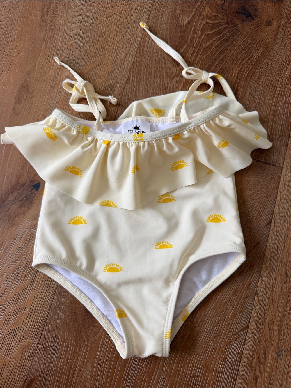 Rico Swim Sunrise Ruffle One-Piece Swimsuit in Pale Yellow